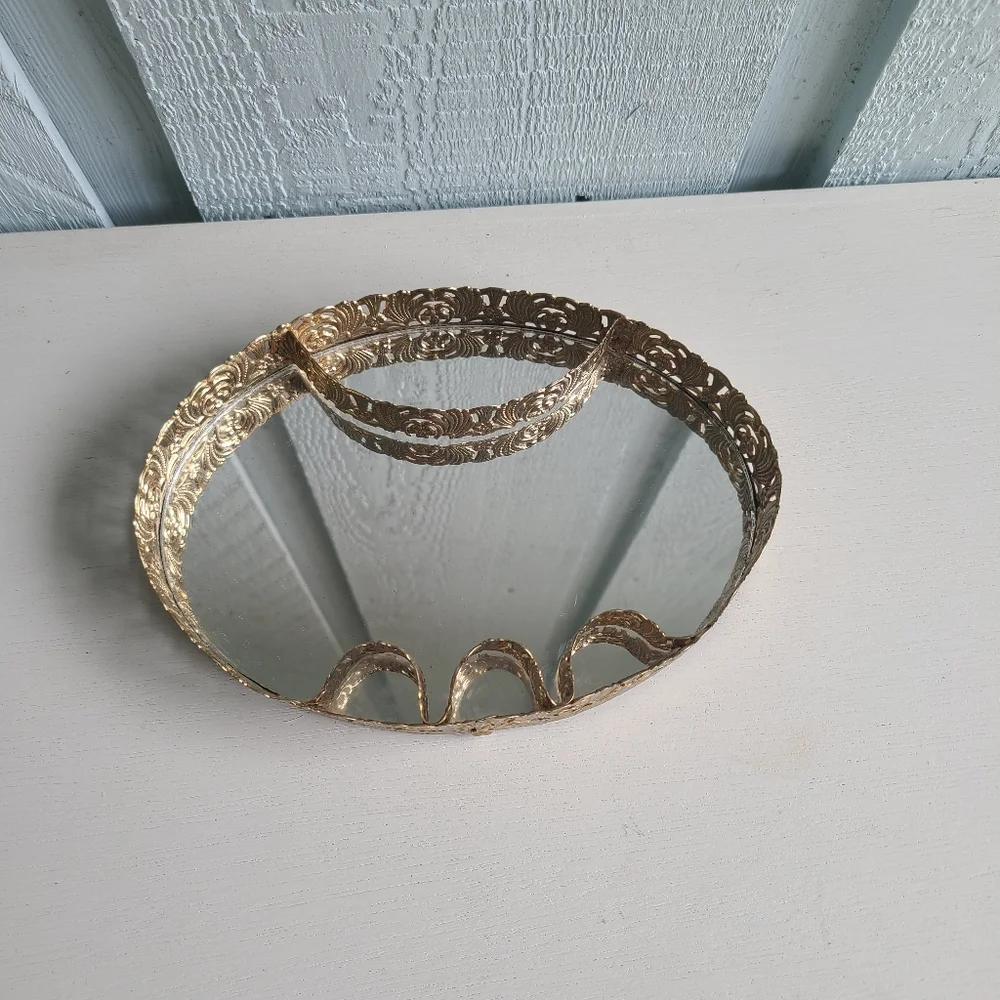 Vintage Mid Century Modern Vanity Mirror Tray